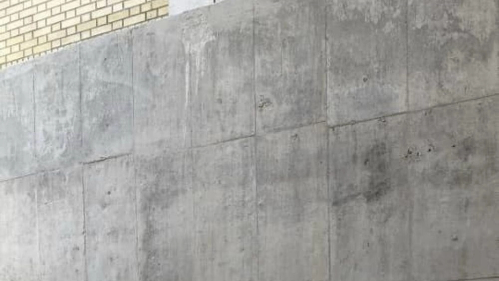 The most modern building facade with polymer foundation The most modern building facade with polymer foundation